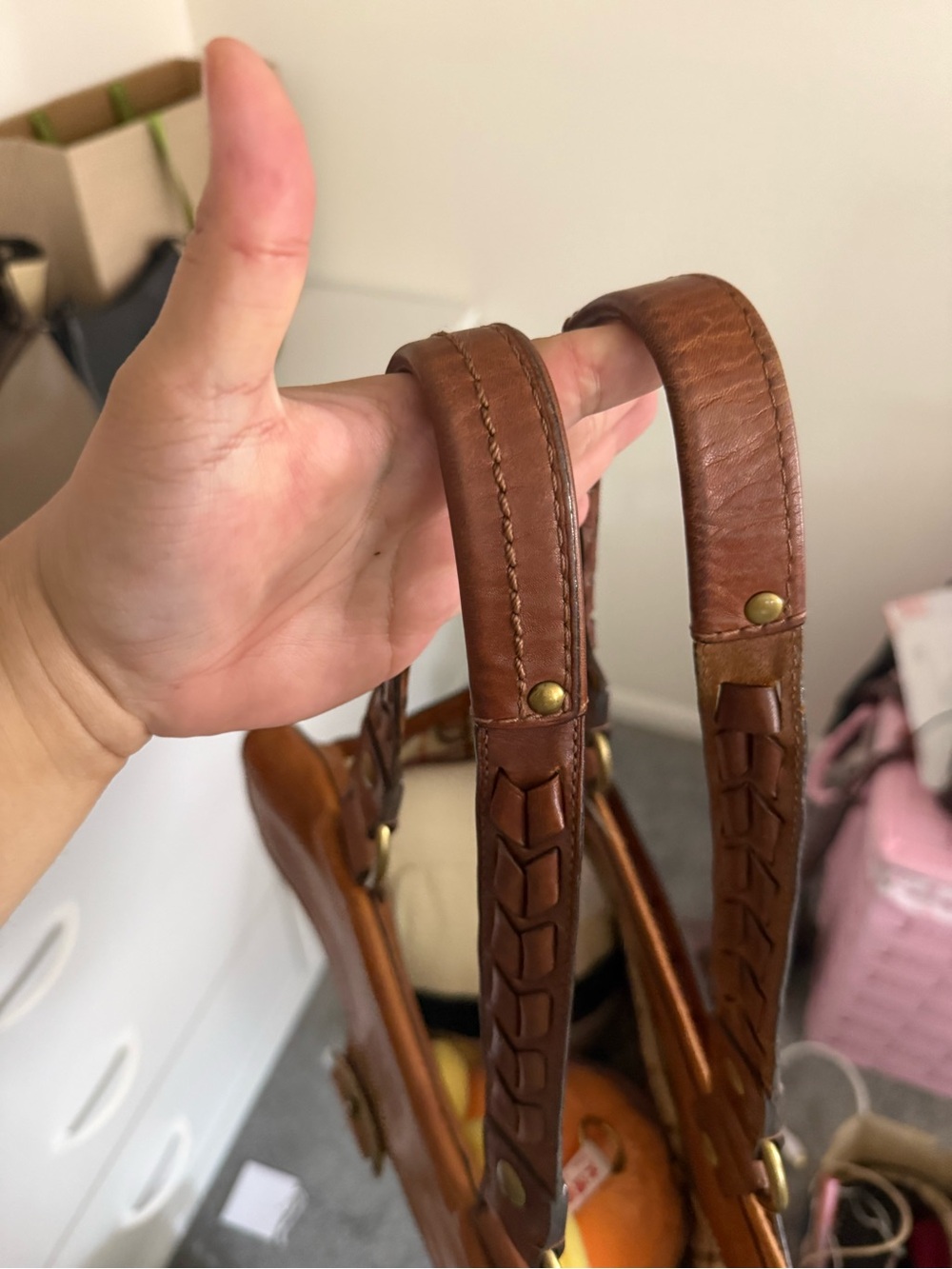 Coach Bleecker Tattersall Whipstitched Hand Bag - Picture 5 of 13